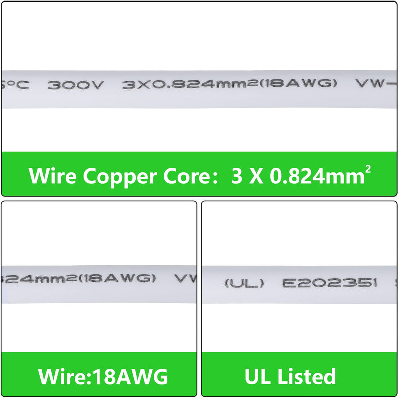 [Australia - AusPower] - SinLoon UL-LP Certification T5 T8 LED Tube Connector Adapter Cable Wire 8.5 inch Male to Male End Extension Cord for Integrated LED Fluorescent Tube Light Bulb Lamp Holder (2-Pack 3Pin M/M) 