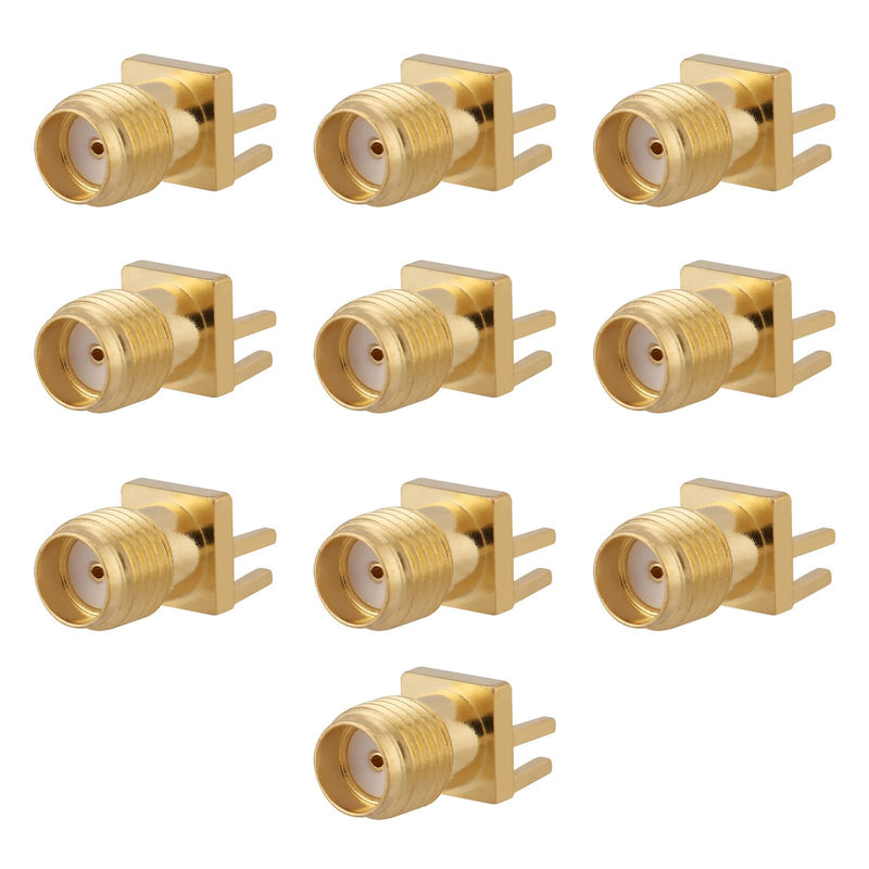 SMA Socket, 10 Pieces SMA-KE Plug, Brass Adapter, 50 Ohm RF Plug