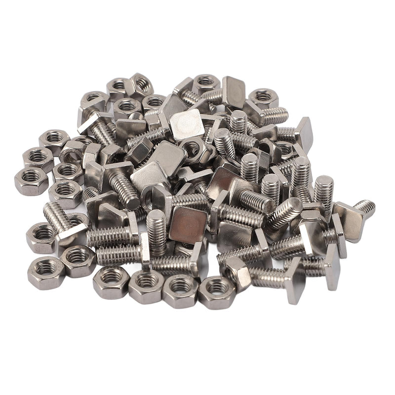[Australia - AusPower] - 50 Sets Greenhouse Nuts and Bolts, Stainless Steel Ex Nuts and T Bolts Greenhouse Screws M6 X 13 Screws M6 Nuts Tool Assortment Set for Installing and Fixing Greenhouse 