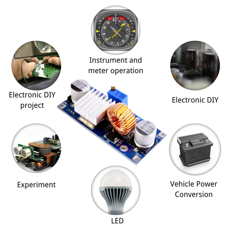 [Australia - AusPower] - LAOMAO DC-DC Buck Converter 4-38V to 1.25-36V 5A Adjustable 24V 12V 9V 5V Step Down Voltage Converter Power Module Compatible with Arduino LED Electric Power DIY (Pack of 3) 