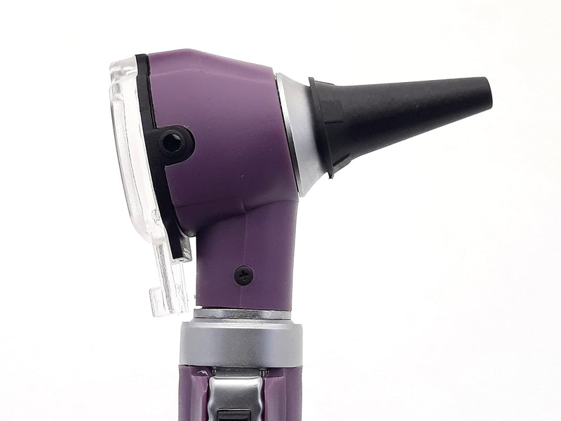 [Australia - AusPower] - Brilliance German Fiber Optic Otoscope - Professional Ear Scope with LED Light and Speculum for Ear Examination and Diagnosis - Ideal for Professional and Home Use - Purple Color 