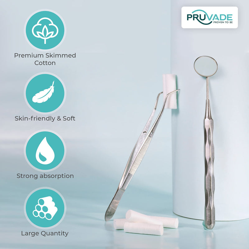 [Australia - AusPower] - Dental Gauze Rolls | 500 Pack | Cotton Rolls, Super Absorbent Nosebleed Plugs, 1.5 Rolled Cotton for Mouth | Comfortable and Flexible Mouth Cotton Rolls, Non-Sterile Gauze| 500 Pack 