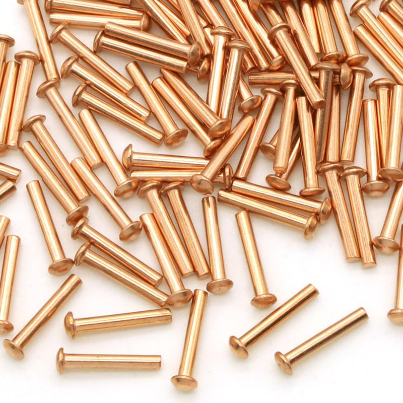 [Australia - AusPower] - 100 Pieces Round Head Solid Rivets Fasteners Copper Rivets (M2x12) M2x12 