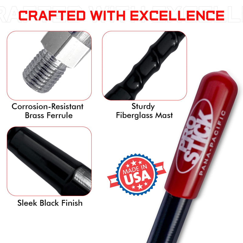 [Australia - AusPower] - 2` Foot Fiberglass 1000 Watt - Black CB Radio Antenna 