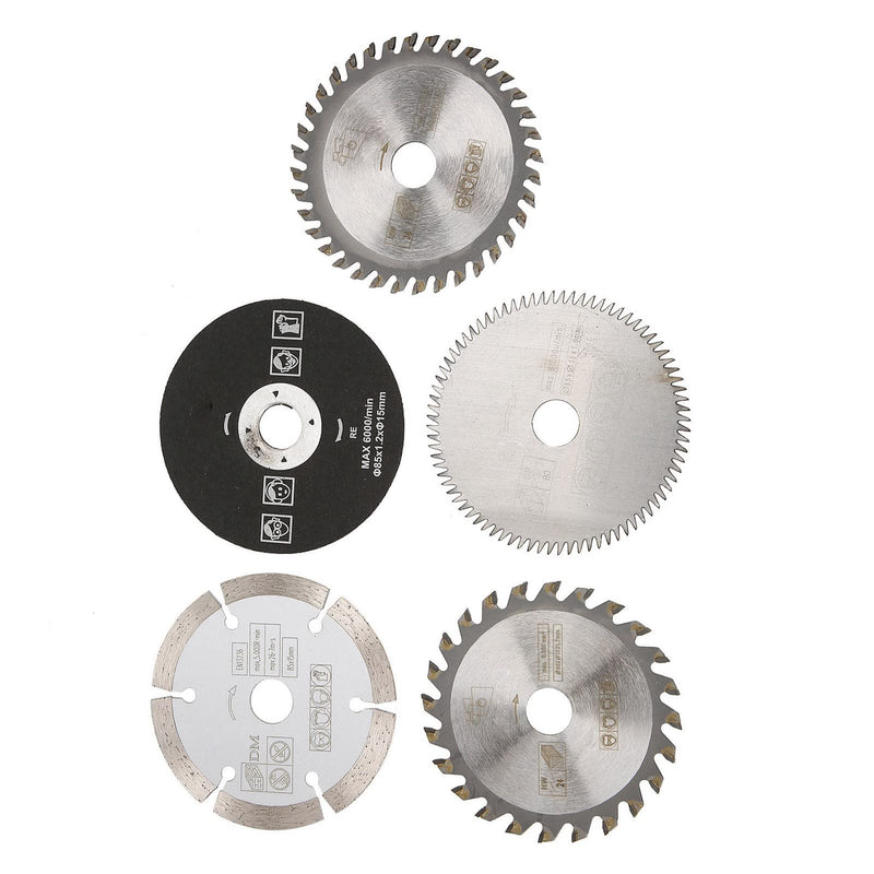 Goshyda High Quality Carbide Circular Saw Blade Fast Cutting 5 Pieces 85mm Inner Diameter 15mm for Electric Saw Machines [Versatile Tool]