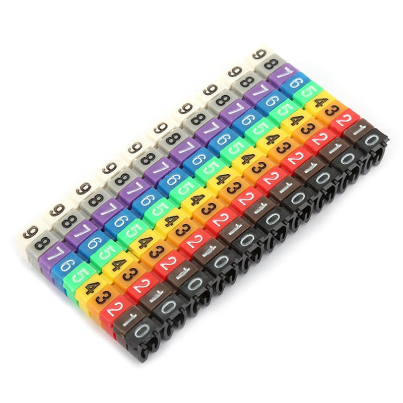 Wire Markers, Wire Labels, Cable Markers, Electrical Number Labels 100PCS KCM 2.5MM 2.5 Square 100PCS KCM-2.5MM 2.5 square