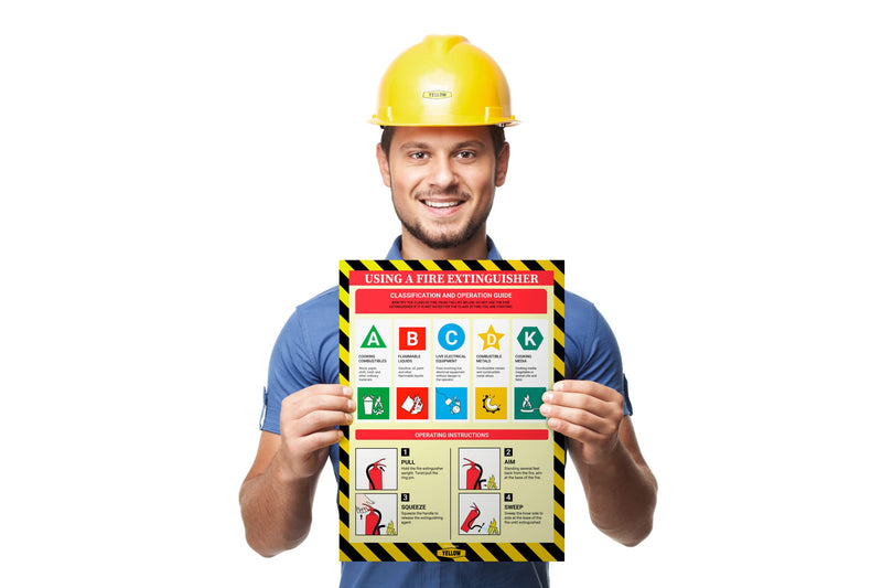 [Australia - AusPower] - Workplace Safety Poster - Non-Lamintated, 12 x 16" (Fire Extinguisher) Fire Extinguisher 