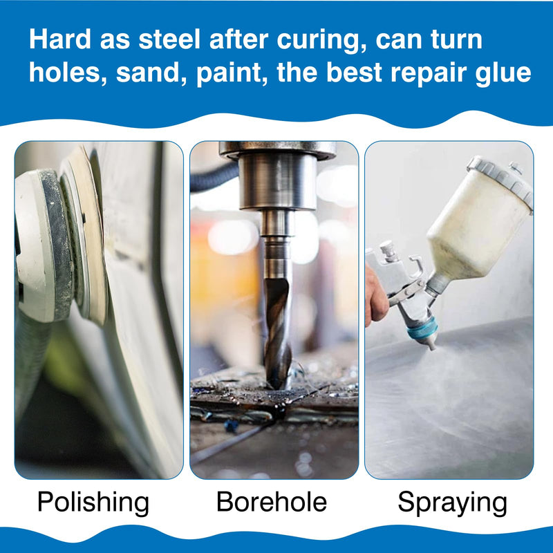 [Australia - AusPower] - Professional Metal Repair Epoxy Glue, 1.6 Oz Heavy Duty Weld - Strongest for Metal, Aluminum, Steel, Stone, Plastic - All Purpose Adhesive 