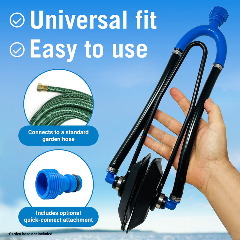 Outboard Motor Muffs Dual Flow Water Muffs for Boat Motor, Double Sided Engine Flush Kit with Hose Adapter, Fits Most Outboard and I/O Engines - Better Boat Dual Sided Muffs