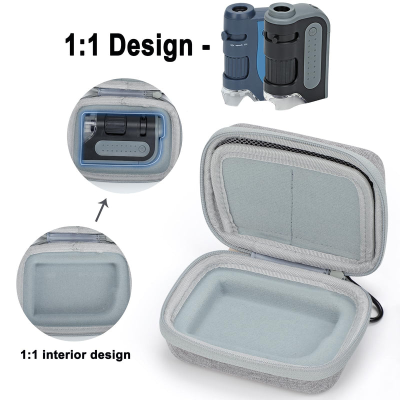 [Australia - AusPower] - USB Microscope Case for Carson MicroBrite Plus (MM-300) BNISE LAKWAR BEBANG Brand Pocket Microscope Mini Handheld Scope, Waterproof Shockproof Dust-proof Include a Carabiner (Case Only) For Carson MicroBrite Plus BNISE/LAKWAR/BEBANG 
