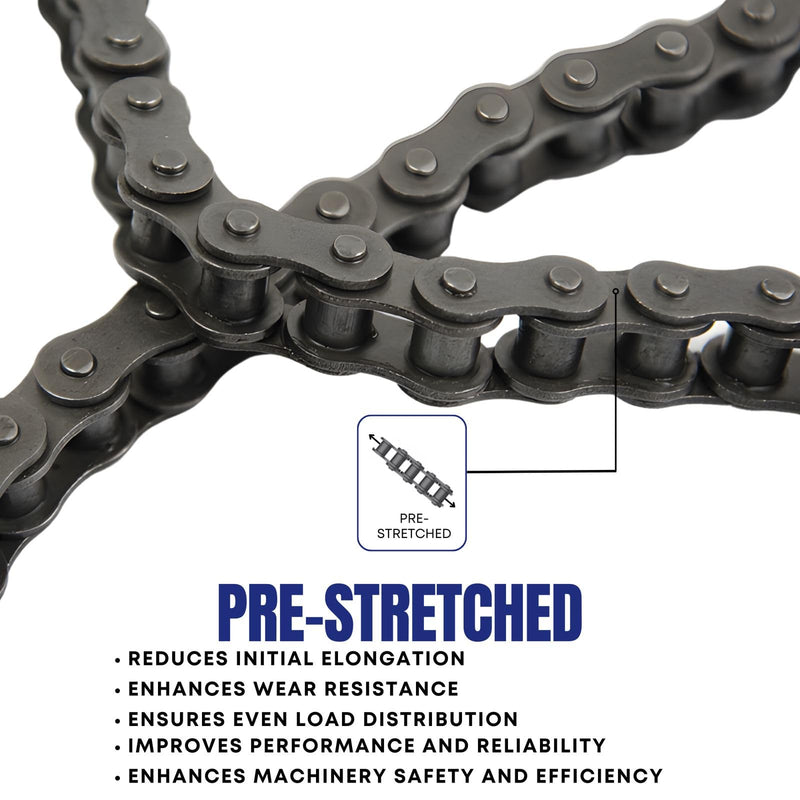 [Australia - AusPower] - Jeremywell 40 Roller Chain 3 Feet with 1 Connecting Link for Go Karts, Mini Bikes, Scooters, ATV, MTV, Dirt Bike and Other Industrial Machinery 1 Master Link 