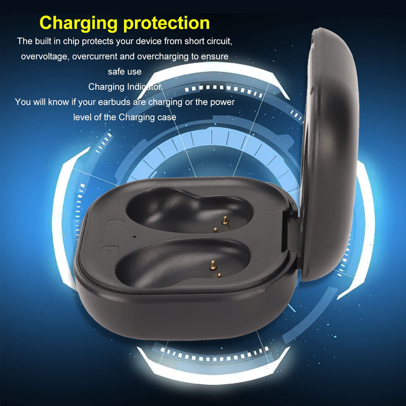 [Australia - AusPower] - Earbuds Charging Case for Samsung Galaxy Buds Live SM R180, Replacement Charger USB Charging Case Dock. Black 