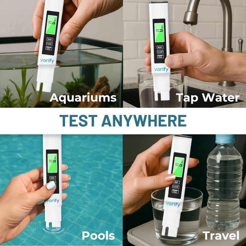 [Australia - AusPower] - Instant 4-in-1 TDS Meter Digital Water Tester for Drinking Water | Accurate 0–9990 PPM EC & Temp Readings | Ideal for RO Systems, Aquariums, Pools – Built for Professionals, Easy for Anyone 1 Pack 