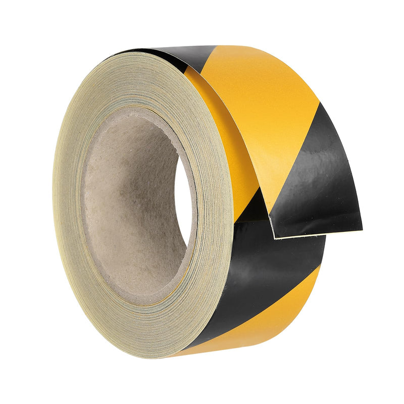 PATIKIL Reflective Tape, 1 Roll 2 Inch x 150 Ft Waterproof Adhesive High Visibility Caution Warning Safety Tape Reflector for Trucks Trailers Cars, Yellow Black 2 IN x 150 FT