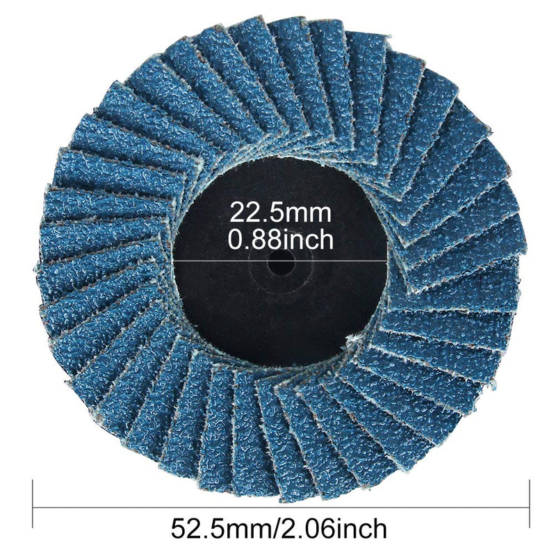 [Australia - AusPower] - Titoe 24 PCS 2 inch Flap Disc(40 Grits)，T27 Zirconia，Grinding Sanding Sandpaper Wheels with 1/4 inch Holder- Auto Repair.Metal DIY,Repair,Grinding.Removing Paint, Burrs, Rust, Etc. 40Grit 