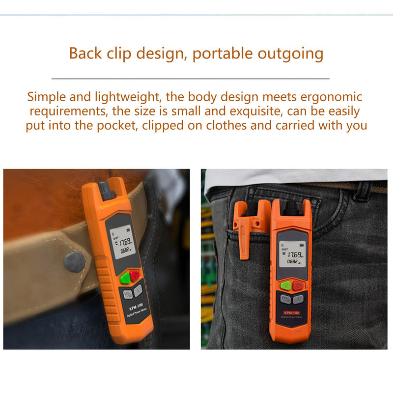 [Australia - AusPower] - Mini Fiber Optic Power Tester, Optical Power Meter with Visual Fault Location, 7 Wavelength Fiber Optic Cable Tester (KPM-11M-A-G) KPM-11M-A-G 