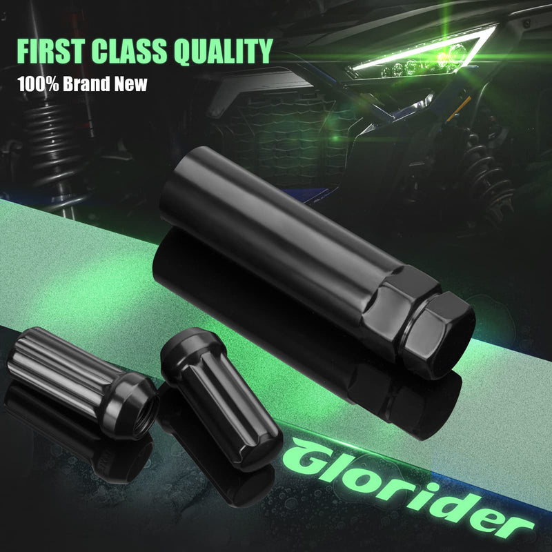 [Australia - AusPower] - 7 Spline Lug Nuts Key Tuner Large Socket Lugnuts Tool for Wrench with 13/16inch(21mm) and 7/8inch(22mm) Hex Replacement 14x1.5 14x2 9/16 Wheel Lug Nut Drive Lock Black 20mm Inner Diameter 