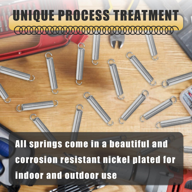 [Australia - AusPower] - 50PCS Extension Spring - Stainless Steel Extension Springs with Hook Ends - 1/4" x 1-1/2" - Ideal for Various Applications - Durable and Reliable Small Springs 