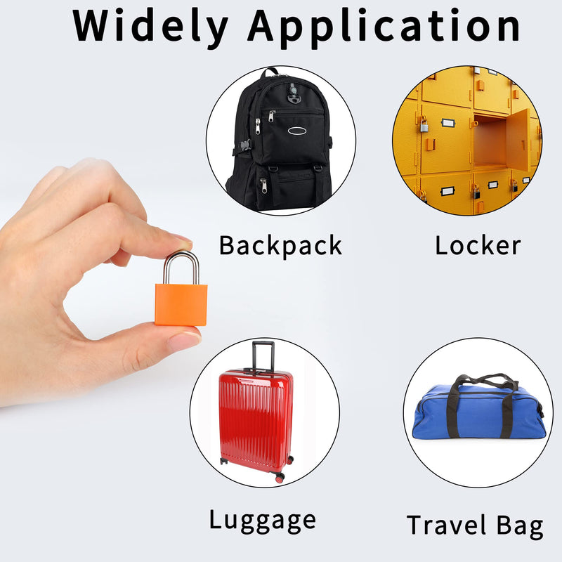 [Australia - AusPower] - 4 Pcs Suitcase Locks with Keys Multicolor Mini Keyed Padlock Febwind Metal Padlock Luggage Padlocks Plastic-Covered Copper Keyed Padlock for Suitcase, Backpack, Boxes, Laptop Bag 4 Colors A 