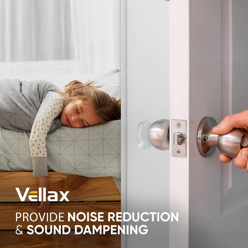 [Australia - AusPower] - Vellax Wall Protectors 6 Pack Clear, Reusable Door Bumper with Self Strong Adhesive for Stopping Wall Damage & Noise from Doors, Refrigerators & More in Your Home - Durable, Shock Absorbent & Discreet 