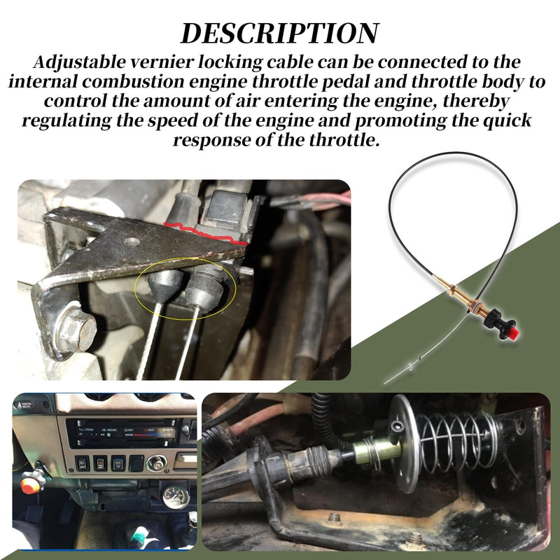 [Australia - AusPower] - VCGTX06 6FT Heavy Duty Vernier Adjustable Lock Cable/Adjustable Locking Control Cable 6FT Lock Cable 