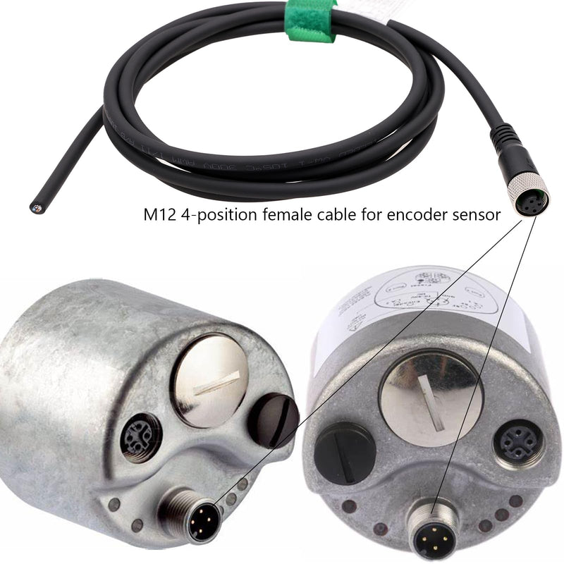 [Australia - AusPower] - M12 A Coding 4 Pin Female Actuator Sensor Encoder Signal Cable to Bare Wire for Industrial Controls Automation, Device Network DeviceNet, CANopen, IO Link, Profibus 2m 4 pin female to open 