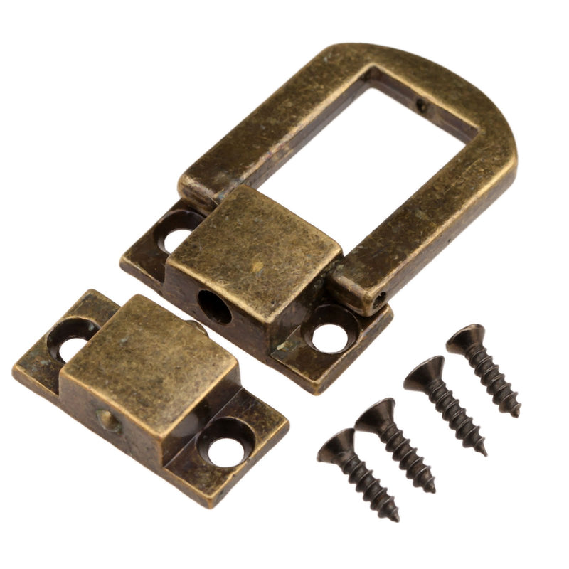 [Australia - AusPower] - dophee Toggle Catch Lock 0.98"x0.79" Antique Bronze Retro Style Iron Hasp Wood Chest Lock Latch Clasp with Screws for Jewellery Box Suitcase Chest Decoration (5-Pack) 5 Pieces 