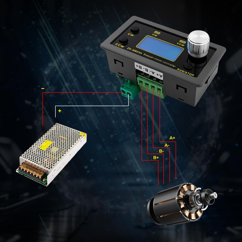 [Australia - AusPower] - Stepper Motor Driver Controller for Nema 17/23/34 Stepper Motor, Integrated with LCD Display 6.6A Current, 64 Micro-Step, TTL Serial Control for CNC, 3D Printer, Automation for 42 57 86 Stepper Motor 