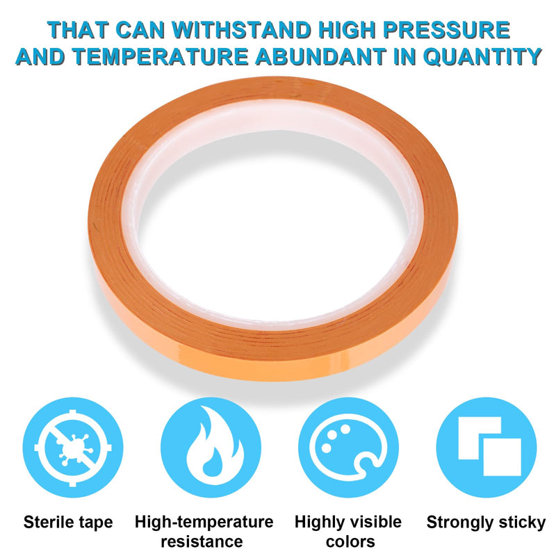 [Australia - AusPower] - 10 Rolls Autoclave Tape, 0.24" Width 216.5' Length Instruments Identification Tape 10 Colors Instrument Tape Surgical Dental Tape Autoclavable 270° F Steam 