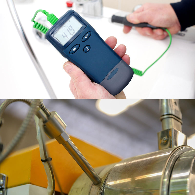 [Australia - AusPower] - MECCANIXITY Digital Thermocouple Thermometer K Type Temperature Meter (-50 to 1300 °C), with Surface Thermocouple Probe 81531B 