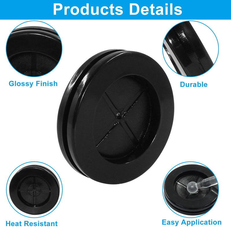 [Australia - AusPower] - 1 inch ID x 1-1/4 inch Drill Hole Dia Rubber Grommets for Wiring, 15Pcs Double Sided Rubber Plugs for Holes Firewall Grommet Automotive, Wire Cable Protection for Metal Electric Box, Black 1-1/4" DH, 1" ID 15 