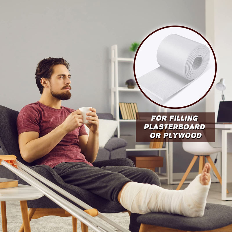 [Australia - AusPower] - 1/4" x 6" x 2.5 Yard Adhesive Felt Padding Felt Adhesive Felt Roll Orthopedic Part for Wound Cushioning, 1 Roll (White) White 