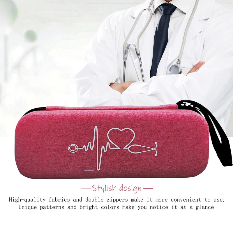 [Australia - AusPower] - Stethoscope Storage Case for 3M Littmann Classic Diagnostic Stethoscope. Compatible with Littmann Cardiology Stethoscopes, The Perfect Accessory for Medical Students and Nurses(Red) 