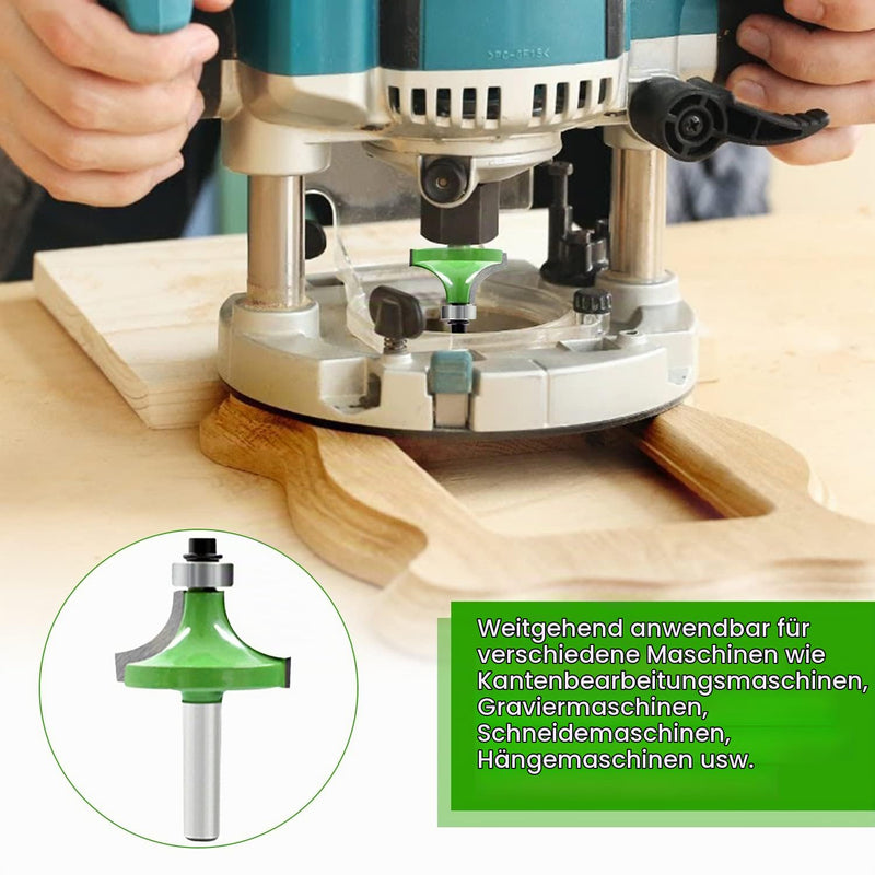 6-Piece Rounding Cutter Set, 8 mm Shank, Carbide with Ball Bearing | For rounded wood edges; carbide burrs with ball bearings for routers and carpentry. 8MM Schaft