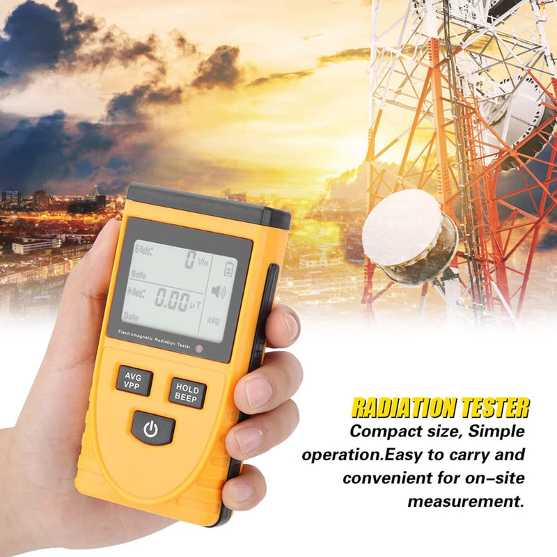 [Australia - AusPower] - Electromagnetic Radiation Detector, Digital Electromagnetic Field Radiation Tester Hand-held Digital LCD EMF Detector for Detecting Electric and Magnetic Field Radiation 