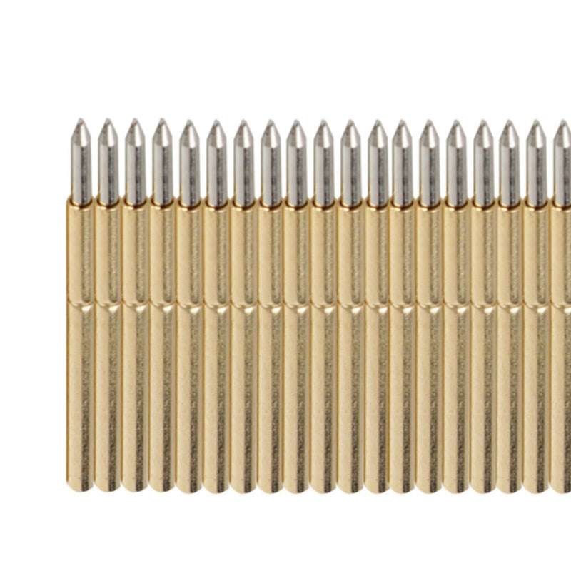 Pogo Pin Spring Contacts, High-Precision 1.02 mm Conical Head for Stable Connections, Spring Contact Set of 100 Pieces for Electronics Testers, PCB Prototyping, Quality Control and Hardware Development