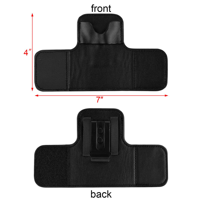 [Australia - AusPower] - Beautyflier PU Leather Stethoscope Holder with Clip for All Models: Littmann, ADC, MDF, Adscope, Stethoscope Holder Carrier Perfect for Physicians, Nurses, EMT (Black) Black 
