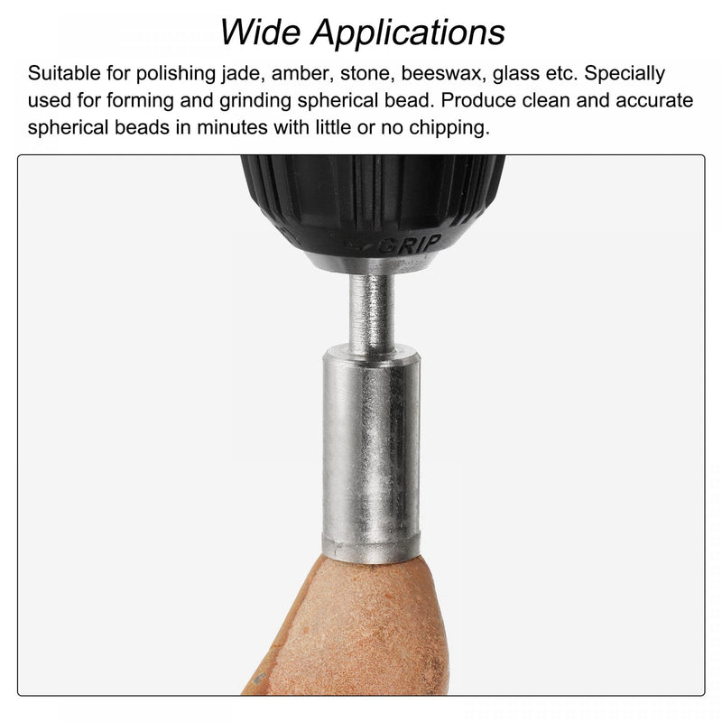 [Australia - AusPower] - uxcell Diamond Grinding Mounted Point, 9mm 600 Fine Grits Spherical Concave Head Bead Coarse Grinding Bit for Jade Amber Stone Beeswax Glass 