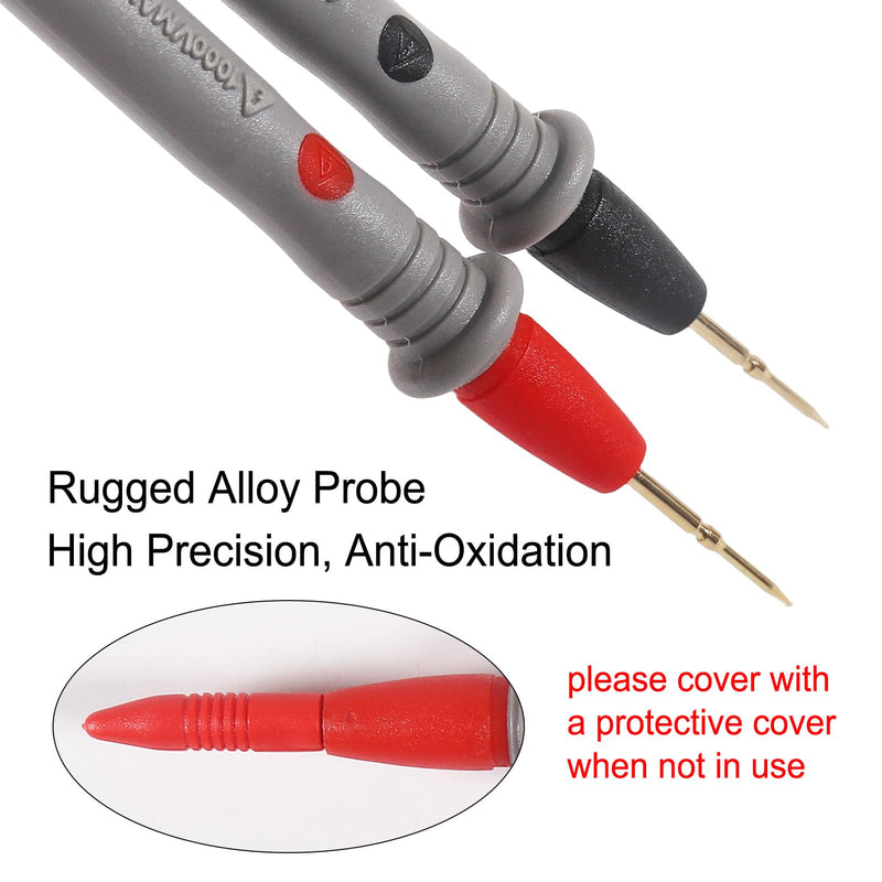 [Australia - AusPower] - UMLIFE Test Leads 1000V 20A Ultra-Sharp Gold-Plated Test Probe Lead for Multimeter Meter Test Lead multimeter Test Leads for Fluke/AstroAI/INNOVA/Klein Multimeter Electronic Clamp Tester 