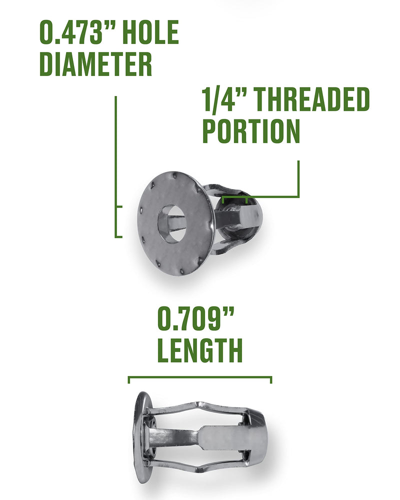 [Australia - AusPower] - Hillman 59126 Short Jack Nuts (1/4"-20) - 15 Pieces , Zinc 