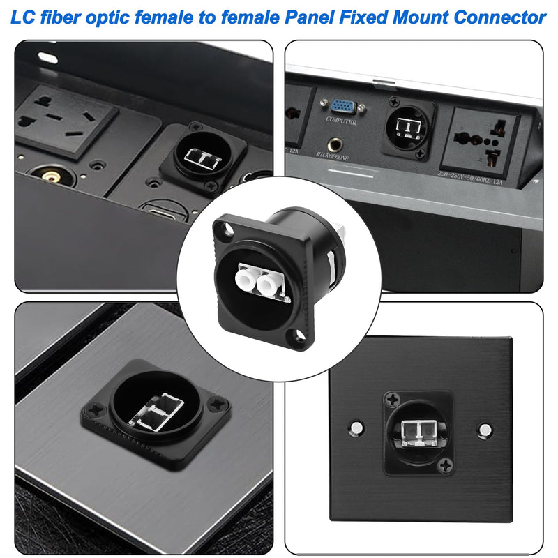 [Australia - AusPower] - MEIRIYFA D-Type LC to LC Fiber Optic Panel Mount Adapter Plug, LC Female to Female Coupler LC Fibre Optic Keystone Socket for Wall Plate Patch Panel (1 PCS) 