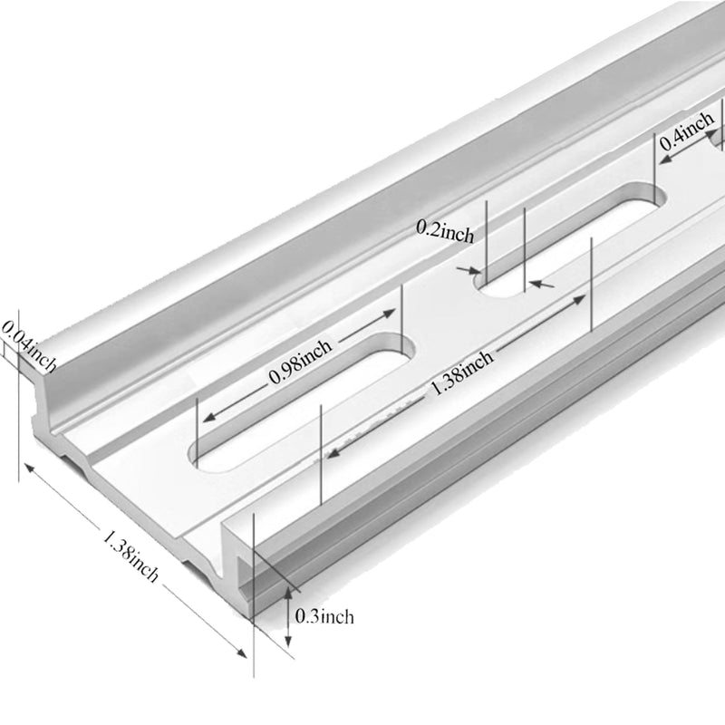 [Australia - AusPower] - 10 Pieces Aluminum DIN Rails,RoHS Standard Slotted DIN Rail,with Extra Screws for Hardware Components Mounting (12inch) 12“ 