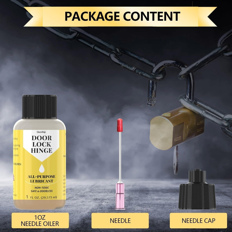 [Australia - AusPower] - Qucship Door Hinge Lubricant 1 oz Needle Oiler, Upgraded Squeaky Door Hinge Lubricant for Lock, Tools, Bicycles 