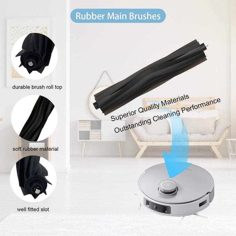 [Australia - AusPower] - 24 Pack Replacement Parts for ECOVACS Deebot T20 Omni / T20 Max / T20 Pro Robot Vacuum，Includes Main brushes, HEPA filter, Mop pad, Dust bag and Side brushes 