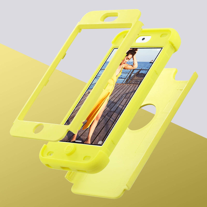 [Australia - AusPower] - ULAK iPod Touch 7 Case, iPod Touch Case 6th Generation, iPod 5 Case, Heavy Duty High Impact Shockproof Protective Cover for Apple iPod Touch 5th/6th/7th Generation (Latest Model), Yellow 