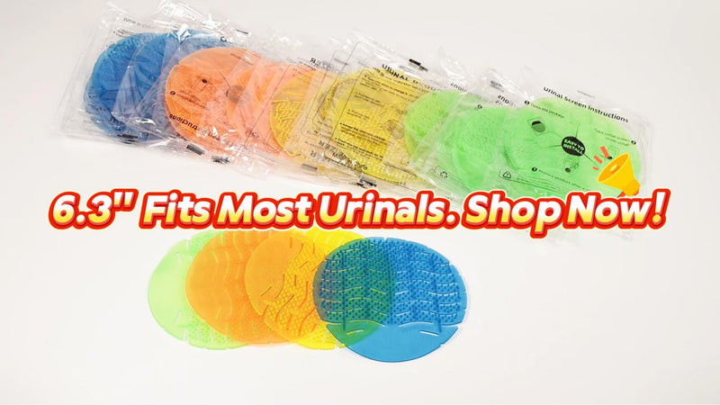 Urinal Screens Deodorizer Mats 20 Pack, Anti-Splash Scented Blocks Ocean, Citrus, Lavender, Pine Scents