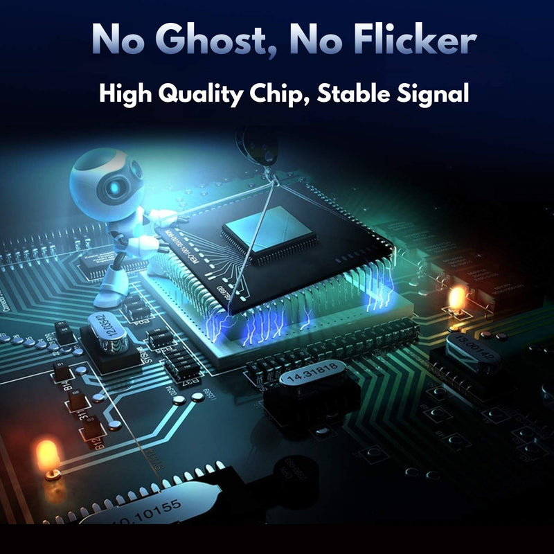 [Australia - AusPower] - HDMI Splitter 1 in 2 Out, HDMI Splitter 1 to 2 Amplifier for Full HD HDMI 2.0 1080P/ 3D/ 4K for Xbox PS4 PS3 Fire Stick Roku Blu-Ray Player Apple TV HDTV Black 