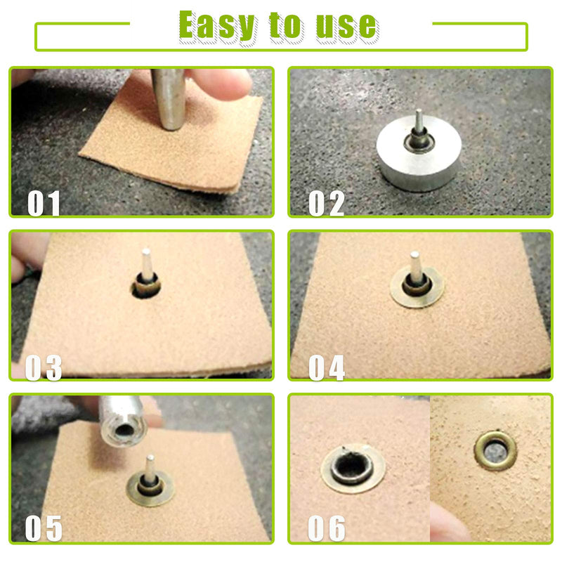 Keadic 240 Sets 4mm 5/32” Thickened Grommets Eyelets with 4 Pcs Install Tools Assortment Kit, Bronze Silver Gold Gun Black Metal Eyelet Grommet for DIY Leather Clothing Shoe Bags Crafts Bronze Gun-black Gold Silver Assorted Set 5/32”(4mm)