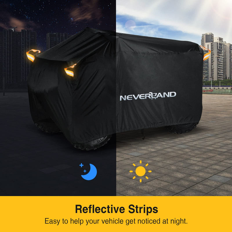[Australia - AusPower] - NEVERLAND ATV Cover Waterproof Heavy Duty 4 Wheeler Cover Quad Cover All Season Weather Proof Outdoor UV Protection for Polaris Yamaha Suzuki Honda (Black XLarge) Black XL-82.7''L x 47.2''W x 45.2''H 