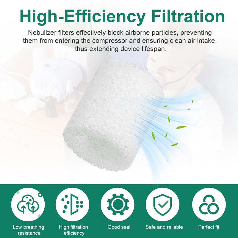 [Australia - AusPower] - Nebulizer Filter Compatible with PARI Vios Nebulizer Compressors, Ultra II, Trek, Trek S, Nebulizer Compressor Air Filter (6 Pieces) 
